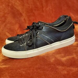ALESSANDRO DELL'ACQUA ITALIAN MENS LEATHER SNEAKERS